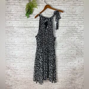 Cato Black and White Floral Halter Midi dress